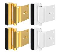 4 cerraduras de puerta de seguridad para el hogar, cerraduras de refuerzo de puerta, cerrojo de puerta de seguridad de alta resistencia con acabado de construcción para pestillo de puerta oscilante