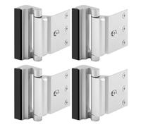 4 cerraduras de puerta de seguridad para el hogar, cerraduras de refuerzo de puerta, perno de puerta de seguridad de alta resistencia con acabado de construcción para pestillo de puerta oscilante