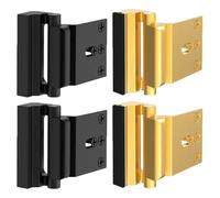 4 cerraduras de puerta de seguridad para el hogar, cerraduras de refuerzo de puerta, perno de puerta de seguridad de alta resistencia, cerraduras de marco con acabado de construcción para pestillo de