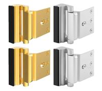 4 cerraduras de puerta de seguridad para el hogar, cerraduras de refuerzo de puerta, perno de puerta de seguridad de alta resistencia con acabado de construcción para pestillo de puerta oscilante
