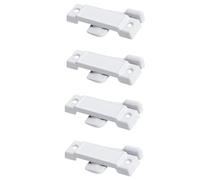 4 cerraduras de repuesto para ventanas, bloqueos de banda, cerraduras de bloqueo de marco de ventana, cerraduras de seguridad adicionales con tornillos para ventanas, color blanco
