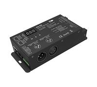 4 Channel Decoder DMX512 & RDM Decoder DMX 512 Digital Display Decoder Dimming Driver DMX512 Controller for LED RGBW Tape Strip Light RJ45 Connection