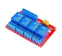 4-Channel Relay Module with Optocoupler Isolation, 5V/12V/24V High & Low Level Trigger Board Fits for for Arduino, PLC, and Industrial Automation Control(12v)