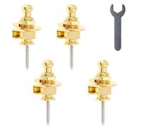 4 cierres de correa de guitarra, cierres de correa de metal de liberación rápida con llave, botones de cierre de correa de guitarra, pasadores de extremo de metal para bajo acústico, clásico