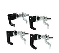 4 cierres de elevación y giro y pestillo de compresión, rotación de mango de agarre ajustable, color negro 360