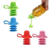 4 cierres de silicona para botella, adaptador antigoteo, accesorio a prueba de fugas, accesorio de repuesto para botellas, accesorio para botellas para niños, tapón universal