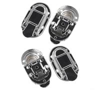 4 cierres decorativos de hierro para cajas de joyería, fácil de usar con tornillos (plata)