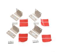 4 cierres magnéticos ultrafinos para puertas y armarios, diseño de acero inoxidable que proporciona un cierre seguro para cajones y armarios (4 unidades, plateado)