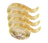 4 cintas adhesivas de diamantes de imitación, 4 filas, tiras de diamantes de imitación para decoración de ropa y fiestas