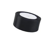 4 cintas de satén decorativas for bodas, cumpleaños y fiestas, 22 metros para Embalaje en Caja(Black,20mm)