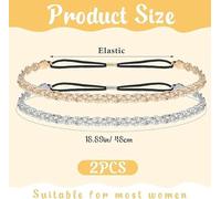 4 Cintas Para El Cabello De Cadena, Longitud Ajustable, Estilo Bohemio, Trenza De Cristal Brillante, Adecuada Para El Peinado De Moda, Vestimenta De Fiesta Temática.