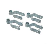 4 cintas para postes de puerta de acero galvanizado en caliente de 5/8 pulgadas, bisagras de postes de cadena pesadas compatibles con postes de valla de 1-3/8 pulgadas, incluye tornillos y tuercas