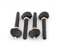 4 clavijas de perilla de afinación de violín de ébano y palisandro 4/4 de tamaño completo accesorios de piezas de violín (Color : Ebony B)