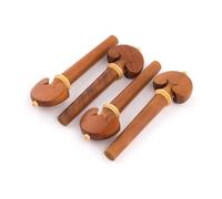 4 clavijas de perilla de afinación de violín de ébano y palisandro 4/4 de tamaño completo accesorios de piezas de violín (Color : Jujube wood)