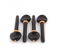 4 clavijas de perilla de afinación de violín de ébano y palisandro 4/4 de tamaño completo accesorios de piezas de violín (Color : Ebony A)