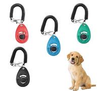 4 clicker para perros, clickers para perros, clicker de entrenamiento para mascotas con correa para perros, clickers de educación y entrenamiento, profesional clicker para perro, gato, caballo.