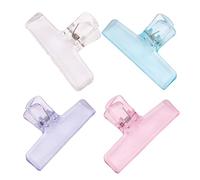 4 clips de acrílico transparente de 74 mm para manualidades, tablero de dibujo, bolsa de alimentos, documentos, fotos, ahorro de espacio, abrazaderas de gestión de archivos