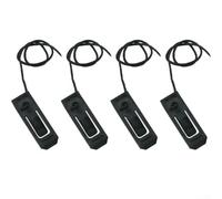 4 clips de hebilla de aleta de tabla de surf, kit de fijación extraíble para tablas de remo inflables y longboards, conector de aleta dividida de nailon con base de pegamento, color negro, 8 x 6 x 2