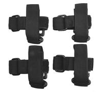 4 clips de hebilla de nailon para guantes con rotación de 360 grados y cuerda ajustable para colgar y almacenar guantes al aire libre (negro)