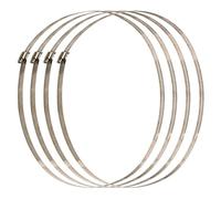 4 clips de manguera de metal de gran tamaño, abrazaderas de conducto de acero inoxidable, abrazaderas de tubería de 500 mm, abrazaderas de conducto ajustables para asegurar mangueras y tubos