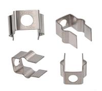 4 clips de montaje de metal, para Shark Robot Vacuum AI AV2501S Piezas de repuesto de cepillo lateral Accesorios de acero inoxidable Plata