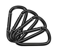 4 clips de mosquetón de aleación de aluminio, gancho de resorte, hebillas de montañismo, anillos D al aire libre, gancho de clip de aleación de aluminio, carabinero, portátil, ligero y duradero