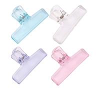 4 clips de papel acrílico transparente de 74 mm, clips de papel para bolsa de alimentos, tablero de dibujo de documentos, abrazaderas de gestión de archivos que ahorran espacio