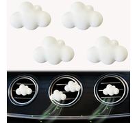 4 clips de ventilación de aire de nube, bonitos ambientadores de coche de nube, clips de ventilación divertidos difusores de coche, clips de ventilación para decoración interior del coche, accesorios