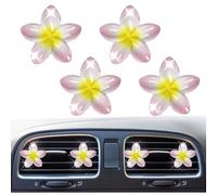 4 clips de ventilación de coche para decoración de aire, accesorio interior de flores, regalo para SUV, camión, autobús (rosa)