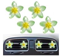 4 clips de ventilación de coche para decoración de aire, accesorio interior de flores, regalo para SUV, camión, autobús (verde)
