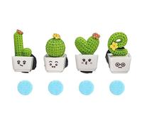 4 clips difusores de aroma para coche, mini clips ambientadores de coche con diseño de cactus y amor, clips de ventilación para rejillas de ventilación del salpicadero.