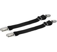 4 clips elásticos rectos negros para liguero, abrazaderas de calcetines, correas de tirantes, soporte para calcetines, ligas y ligas para mujer, ligas y ligas para medias, Negro, Talla única