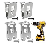 4 Clips Ganchos De Repuesto Para Taladro Eléctrico, Ganchos De Acero Inoxidable, Para Dewalt 18v 20v, Ganchos Con Tornillos, Clip Cinturón Metal Plateado, Para Makita 12v DHP480 HP457 XFD01 DTD144
