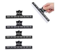 4 clips para libros de música, soporte de página de música de plástico, accesorios de rendimiento para guitarra, violín, pianista