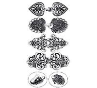 4 Clips Vintage de Cárdigan Clips Retro de Capa Broche de Cárdigan Antiguo Broche de Suéter Celta Cierre de Camisa de Remolino para Chal Vestido Bufanda Mujer Chica (Plata, Estilo Lindo)