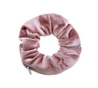 4 coleteros con cremallera de bolsillo, lazos para el pelo para mujer, soportes ocultos para coletas (rosa)