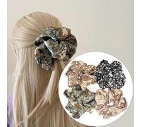 4 coleteros elásticos de seda para el cabello, coleteros de seda para el cabello, 100% seda de morera pura con banda elástica, coleteros de seda para mujeres y niñas