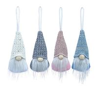 4 colgantes de Navidad con Papá Noel sueco para árbol de muñecas, para festivales, baby shower, suministros de decoración, adornos de Navidad para niñas