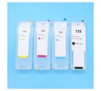 4 Colores 300ML, Compatible con Cartuchos de Tinta Recargables HP 728 T730 con Chips Hp728 for Cartuchos de Tinta DesignJet T730 T830