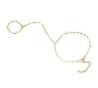 4 colores conectados azul para mujer anillo pulsera pulsera de cadena de mano Zircon perla perla perla cadena cadena Dainty oro pulsera para mujer de moda a mano colores plateados naturales chapados