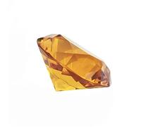 4 colores de cristal de regalo de cumpleaños de cristal K9 diamante de cristal para novia piedras grandes para suministros de fiesta de boda, 30 mm, 10 unidades, ámbar