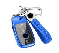 【4 colores】Funda para llave Z.MYUKI GLA 200 250 AMG SUV con llavero para Mercedes Benz GLA H247 2019-2022 2023, accesorio original, azul