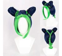 4 colores JoJo's Bizarre Adventure Golden Wind Jolyne Cujoh Kujo pelucas JoJo no Kimyou na Bouken Buns trenzas pelo Cosplay pelucas verde