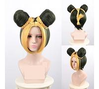 4 Colores Jojo'S Bizarre Adventure Golden Wind Jolyne Cujoh Kujo Pelucas Jojo No Kimyou Na Bouken Buns Trenzas Pelo Cosplay Pelucas Naranja