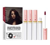 4 Colores Lápiz labial mate Popular Tinte labial de tubo Terciopelo Crema hidratante roja Suave Lápiz labial Larga duración 24 horas (A003)