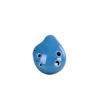 4 Colores Ocarina 6 Agujeros Colorido Ocarina C Tono Principiante Ocarina Enseñanza Colgante De Cerámica (Color : Light blue)