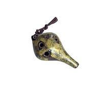 4 Colores Ocarina 6 Agujeros Horno Cambio Pequeño Ocarina Alto C Tono Principiante Ocarina Enseñanza Colgante De Cerámica (Color : Yellow)