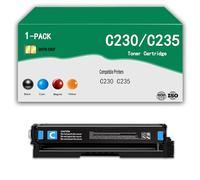 4 Colores para Xerox C230/C235 006R04383 006R04384 006R04385 006R04386 Juego de Cartuchos de tóner, Repuesto para Impresora C230 C235 C235DNI C230DNI con Chip,Cyan-1500Page