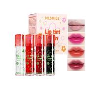 4 Colors Lip Gloss Set, Roll on Lip Gloss, Lip Tint Stain, Lip Tint Blush for Lip & Cheek, Mini Liquid Lipstick Lip Oil, Non-Sticky Lip Oil