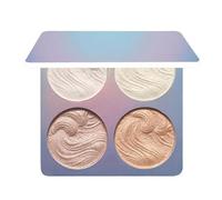 4 Colors Powder Highlighter Palette, Makeup Palette, Baked Highlighter Palette, Long-Lasting Everyday Makeup. Brightens Skin Tone. (B)